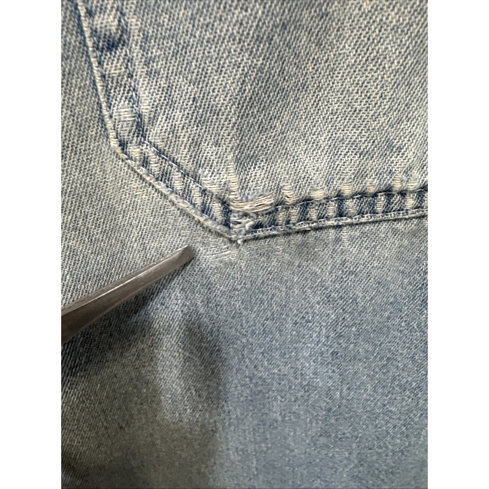 Wolverine Men's Distressed Lined Jean‎ Jacket Shirt Size: Fits Like A L Or XL - Picture 8 of 16
